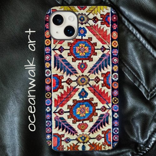 Antique Oriental Rug Bold Leaf Design Case_Mate iPhone 14 Plus Case