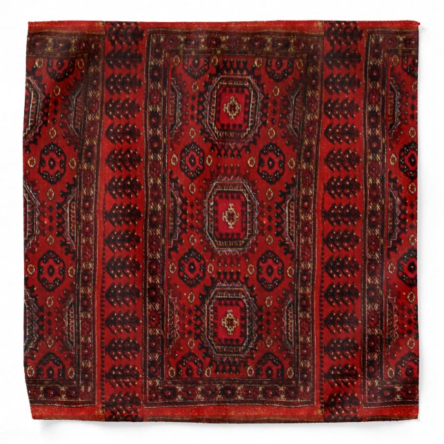 Antique Oriental rug design Bandana (Front)