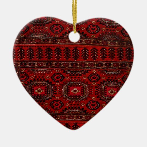 Antique Oriental rug design Ceramic Ornament