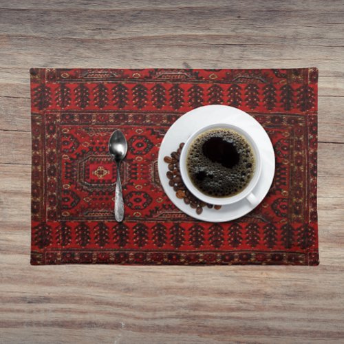 Antique Oriental rug design Cloth Placemat