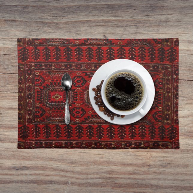 Antique Oriental rug design Cloth Placemat (Creator Uploaded)