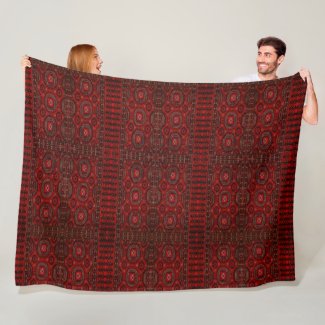 Antique Oriental rug design Fleece Blanket
