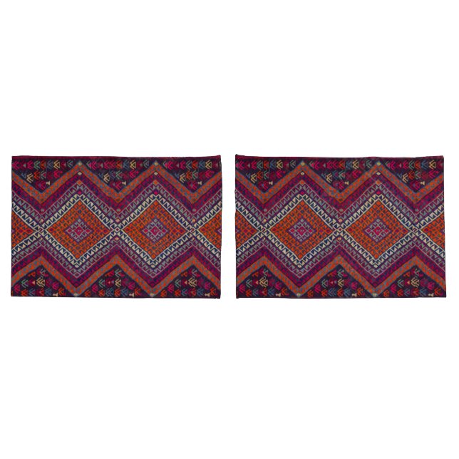 Antique Oriental Turkish Kilim Persian Carpet Pillow Case (Back-Set)