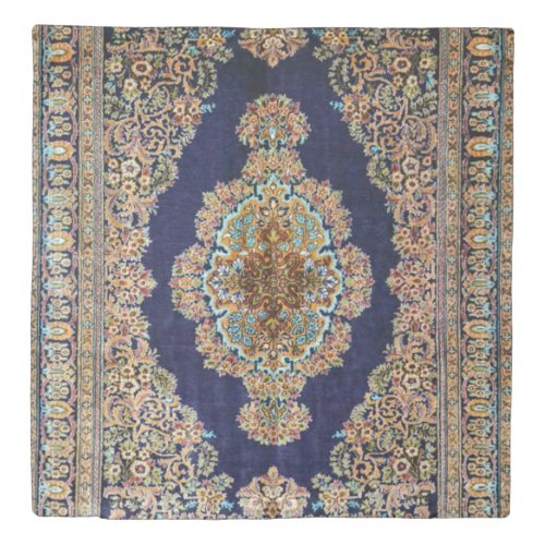 Antique Oriental Turkish Persian Carpet Blue Duvet Cover