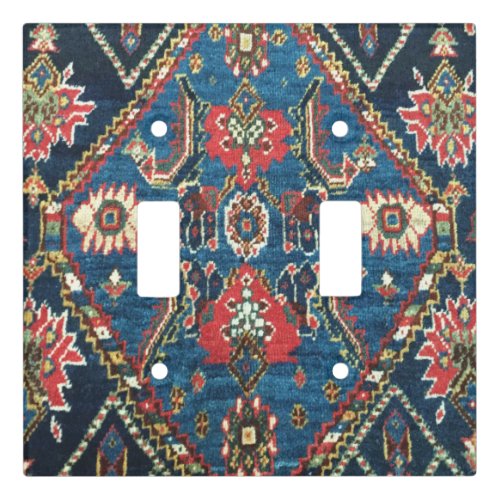 Antique Oriental Turkish Persian Carpet Blue Light Switch Cover