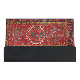 Antique Oriental Turkish Persian Carpet  Desk Business Card Holder