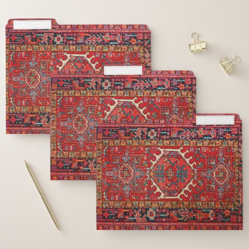 Antique Oriental Turkish Persian Carpet  File Folder