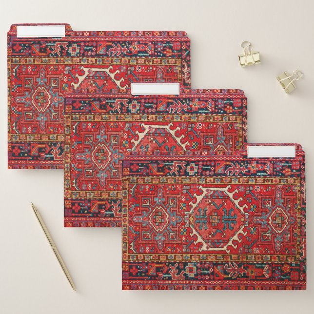 Antique Oriental Turkish Persian Carpet  File Folder (Set)