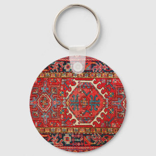 Antique Oriental Turkish Persian Carpet Keychain