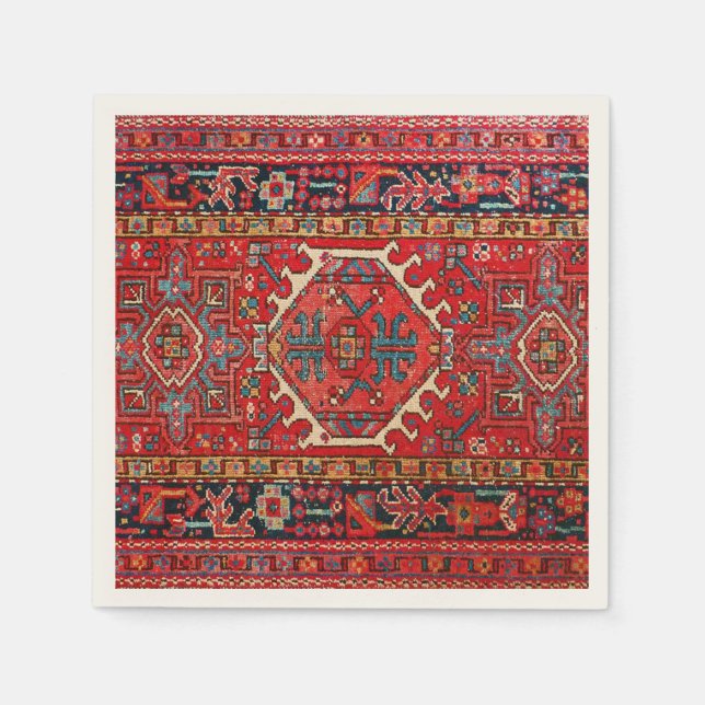 Antique Oriental Turkish Persian Carpet Napkins (Front)