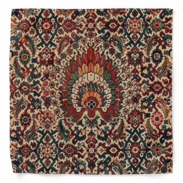 Antique Oriental Turkish Persian Carpet Rug Bandana (Front)