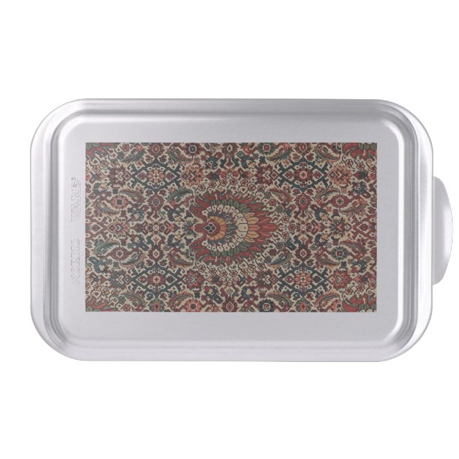 Antique Oriental Turkish Persian Carpet Rug Cake Pan (Front)