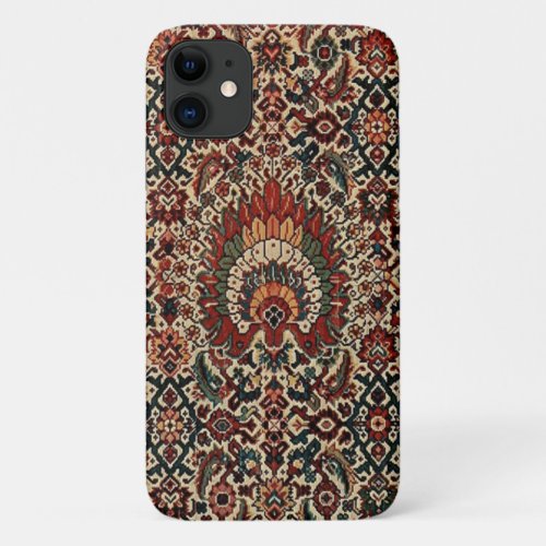 Antique Oriental Turkish Persian Carpet Rug iPhone 11 Case