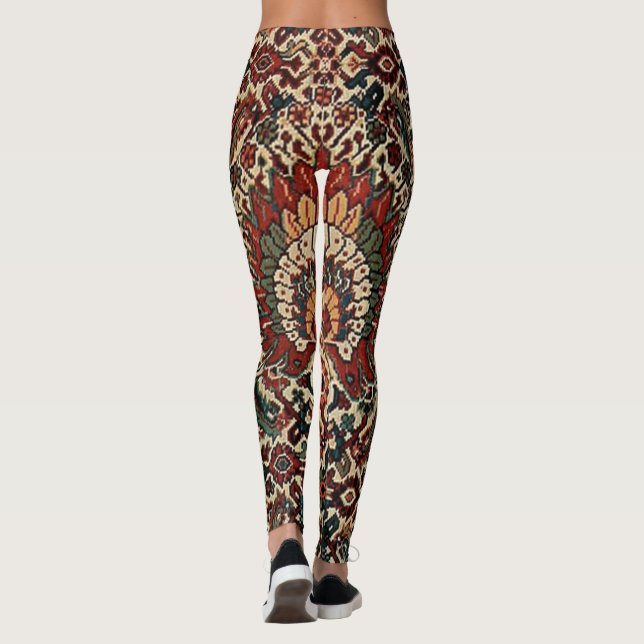 Antique Oriental Turkish Persian Carpet Rug Leggings (Back)