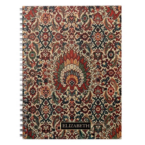 Antique Oriental Turkish Persian Carpet Rug Notebook