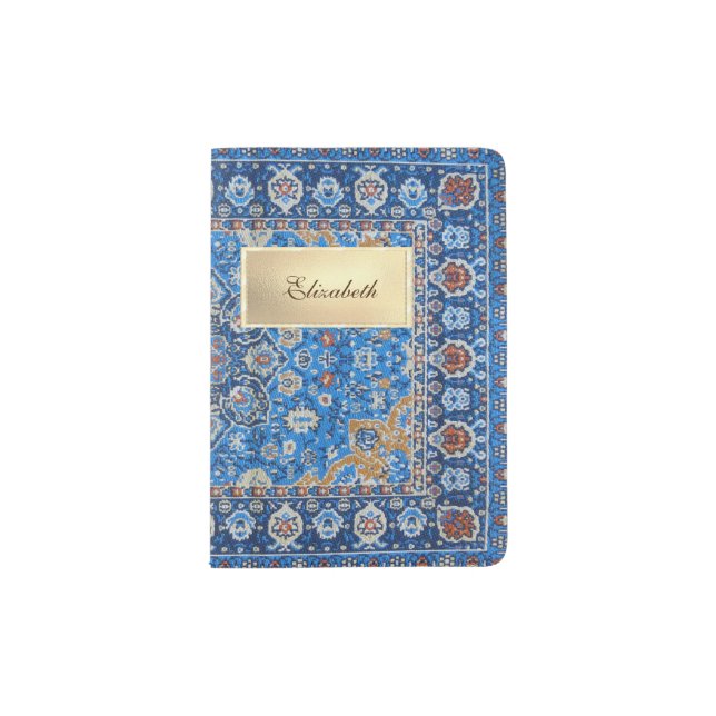 Antique Oriental Turkish Persian Carpet Rug Passport Holder (Front)