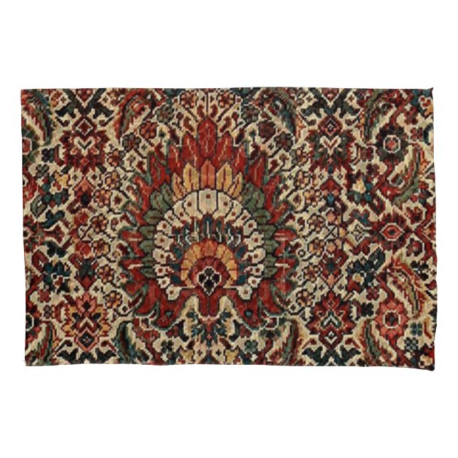 Antique Oriental Turkish Persian Carpet Rug Pillow Case (Front-Left)