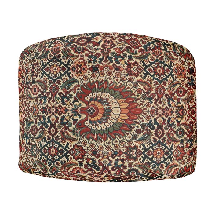 Antique Oriental Turkish Persian Carpet Rug Pouf
