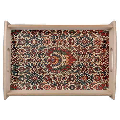Antique Oriental Turkish Persian Carpet Rug Serving Tray