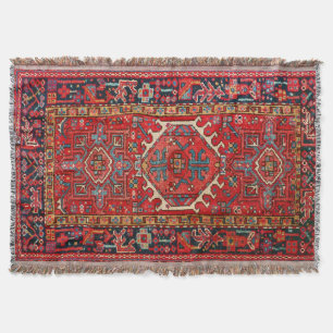 Antique Oriental Turkish Persian Carpet Rug Throw Blanket