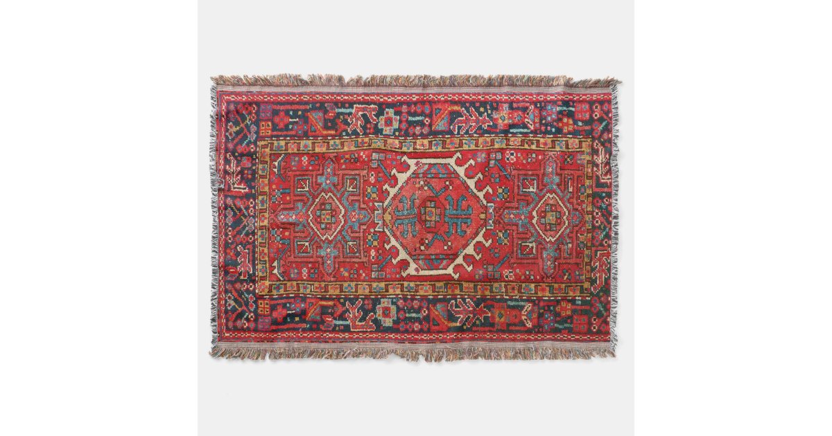 Antique Oriental Turkish Persian Carpet Rug Throw Blanket Zazzle
