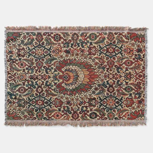 Antique Oriental Turkish Persian Carpet Rug Throw Blanket