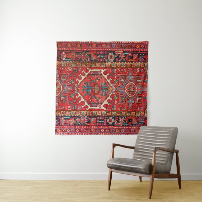 Antique Oriental Turkish Persian Carpet Tapestry (In Situ (Horizontal))
