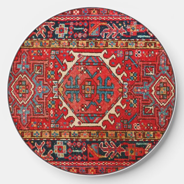 Antique Oriental Turkish Persian Carpet  Wireless Charger (Front)