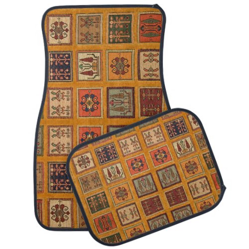 Antique Oriental Vintage Faded Orange Kilim Rug