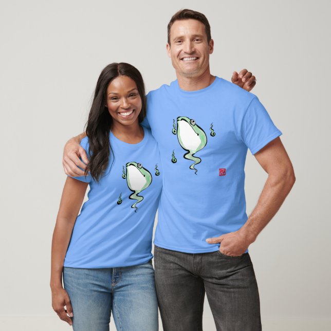 Antique Origin Story Grumpy Frog Japanese Toad T-Shirt (Unisex)