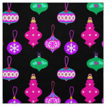 Antique Ornament Pattern in Pink, Teal and Black  Fabric