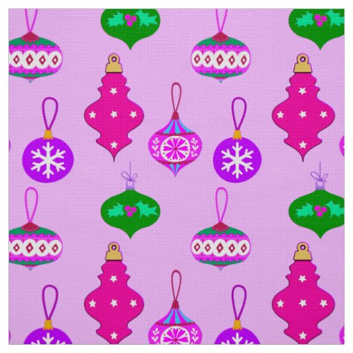 Antique Ornament Pattern in Pink, Teal and Orchid Fabric