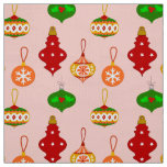 Antique Ornament Pattern in Red, Green and Pink Fabric