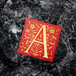 Antique ornamental monogram -  capital A