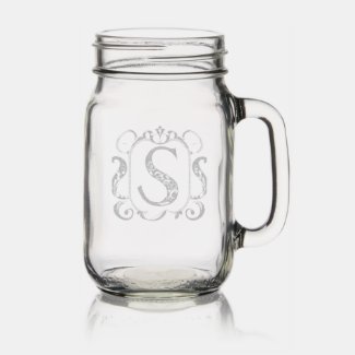 antique ornamental monogram -capital S 