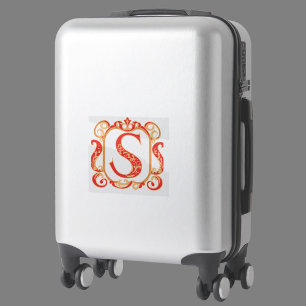 Antique Ornamental Monogram - capital S  Sticker