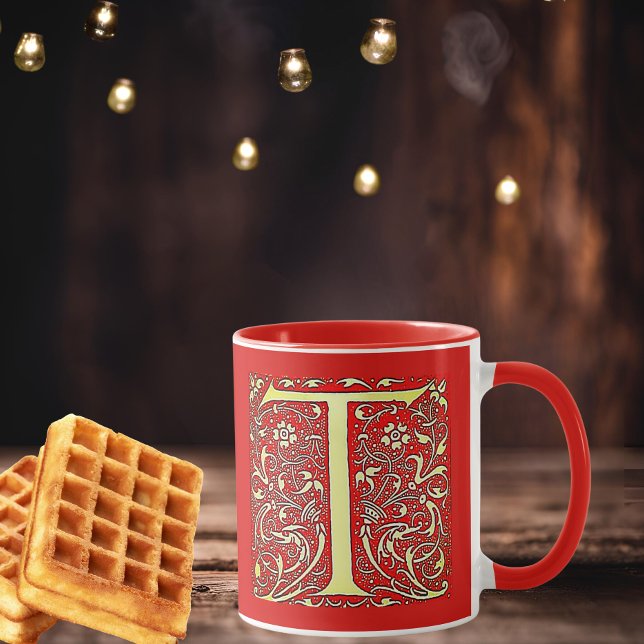  Antique ornamental monogram - capital T Mug (Creator Uploaded)