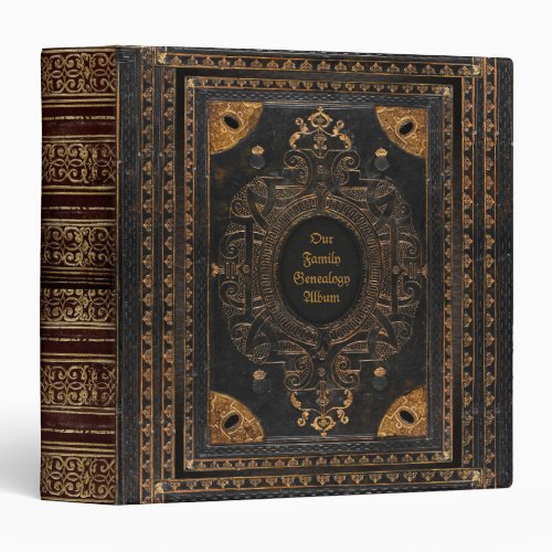 Antique Ornamental Title customizable 3 Ring Binder