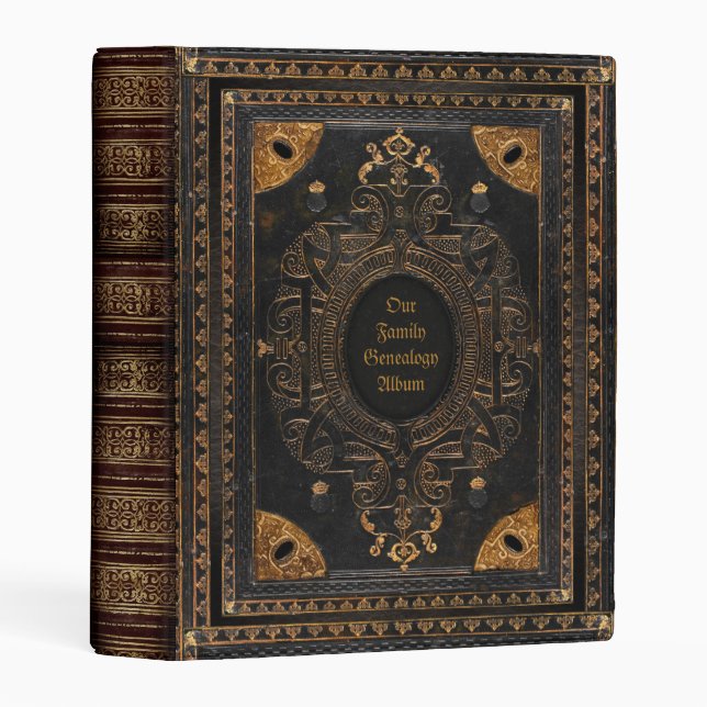 Antique Ornamental (Title customizable) Mini Binder (Front/Spine)