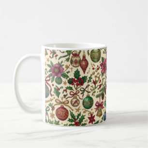 Antique Ornaments Hanging from Ribbon Coffee Mug