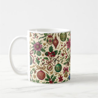 Antique Ornaments Hanging from Ribbon Coffee Mug