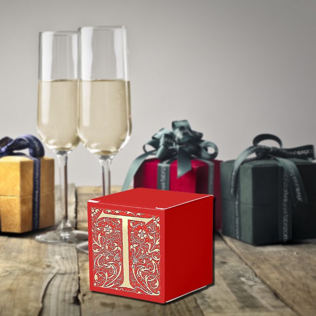antique ornate monogram - letter T Favor Boxes (Creator Uploaded)