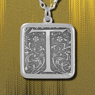 antique ornate monogram - letter T 