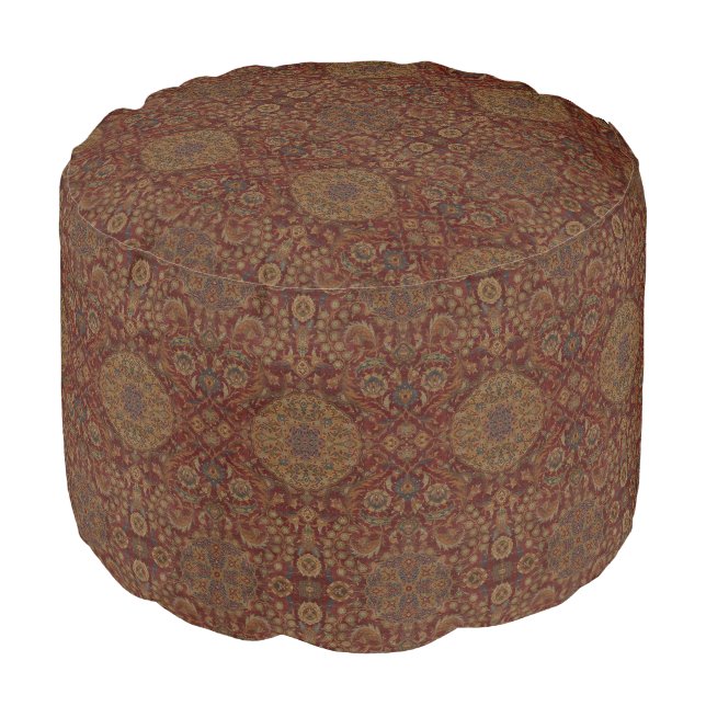 Antique Ottoman Oriental Carpet Pattern Boho Print (Angled Front)