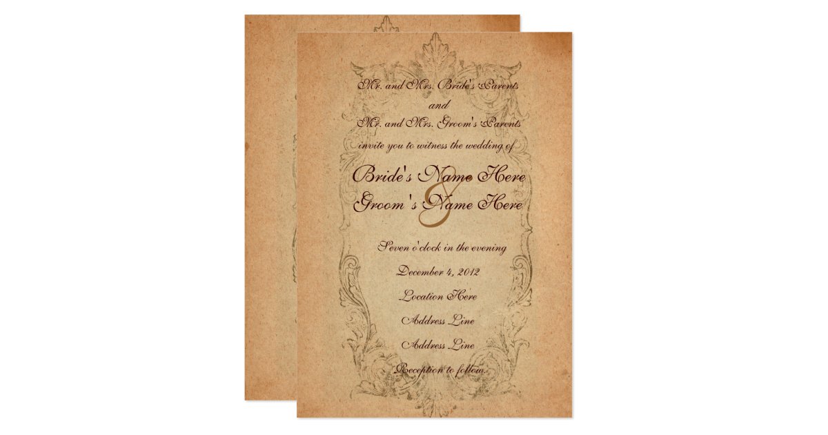 Parchment Wedding Invitations 5