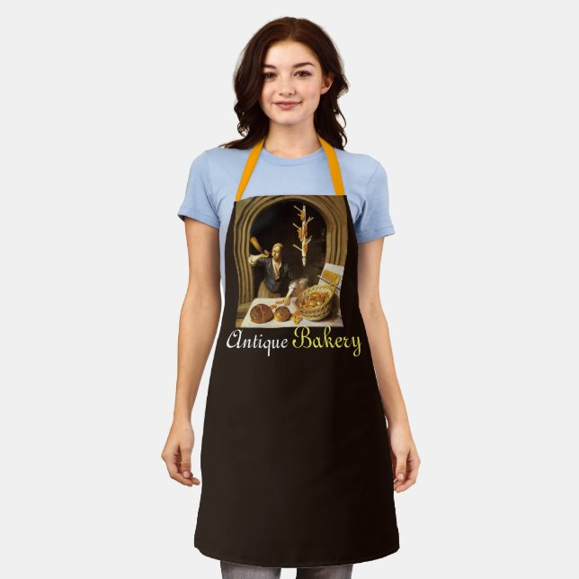 ANTIQUE OVEN  BAKER ,BAKERY BREAD SHOP ADULT APRON (Worn)