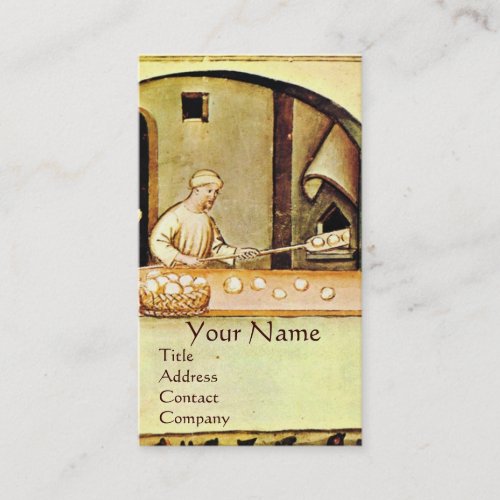 ANTIQUE OVEN  BAKER BAKERY BREAD SHOP BUSINESS CARD