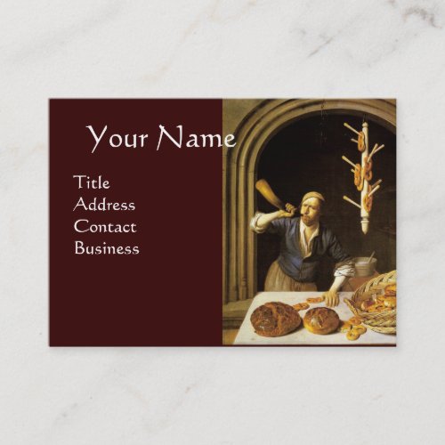 ANTIQUE OVEN  BAKER BAKERY BREAD SHOP BUSINESS CARD