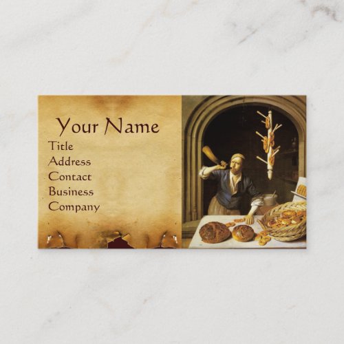 ANTIQUE OVEN  BAKER BAKERY BREAD SHOP BUSINESS CARD