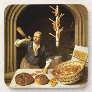 ANTIQUE OVEN BAKER ,BAKERY BREAD SHOP DRINK COASTER